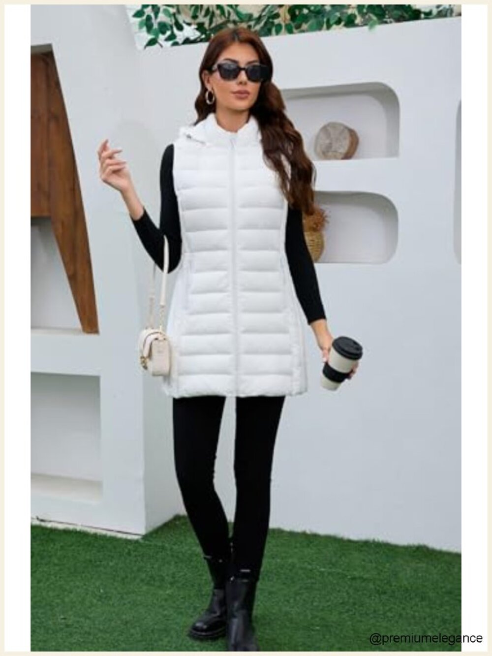 Lightweight Packable Sleeveless Puffer Vest with Detachable Hood for Women - Picture 5 of 6